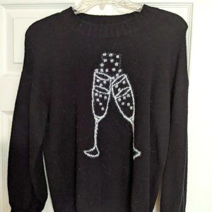 Loft Holiday Black Sweater